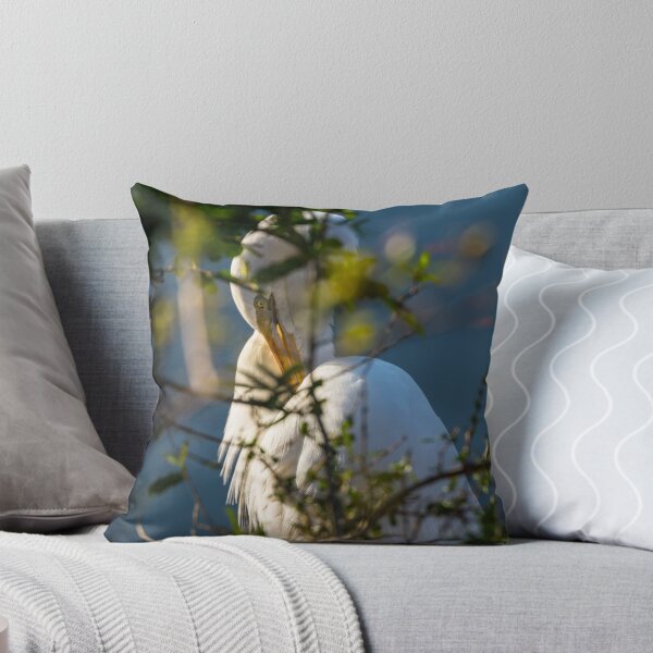 Item preview, Egret Grooming Behind The Bush designed and sold by mljdwhite.