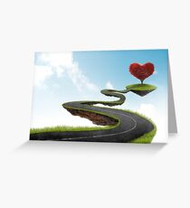 The road to Heart tree Greeting Card