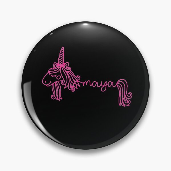 Item preview, Maya Pink Unicorn Personalized Girl Name designed and sold by JaneApril.