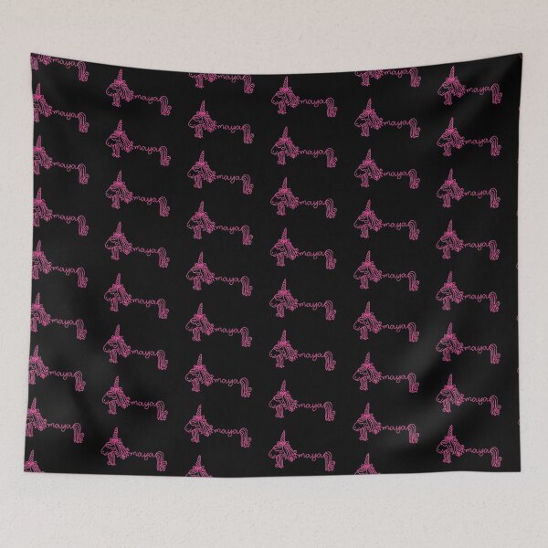 Item preview, Maya Pink Unicorn Personalized Girl Name designed and sold by JaneApril.