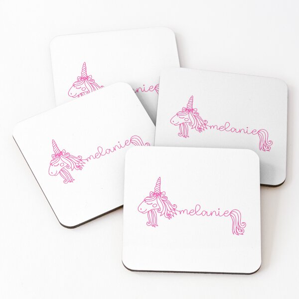 Item preview, Melanie Pink Unicorn Personalized Girl Name designed and sold by JaneApril.