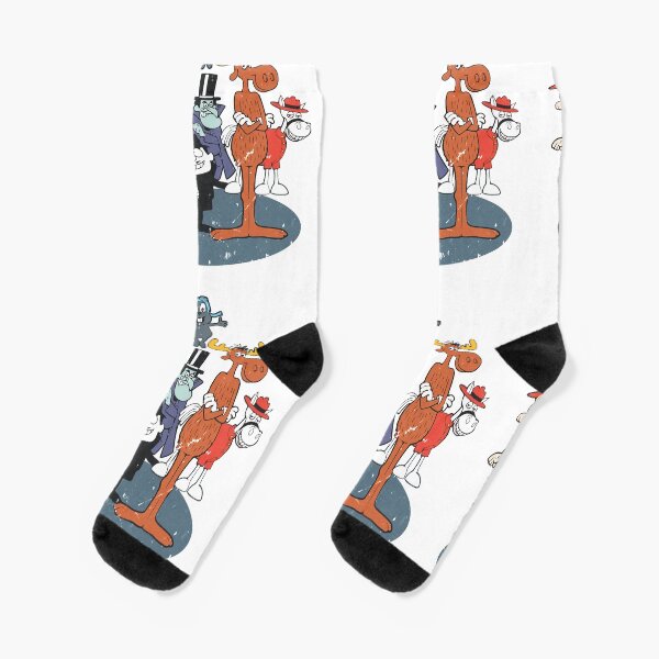 Rocky and Bullwinkle and Friends Socks