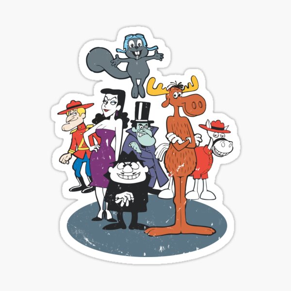 Rocky and Bullwinkle and Friends Sticker