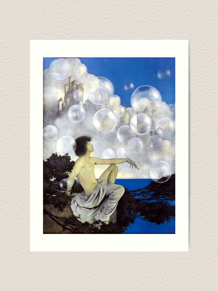 Maxfield Parrish Air Castles Art Print By Forgottenbeauty Redbubble