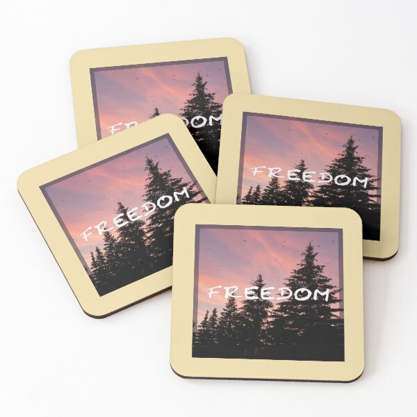 Item preview, Freedom | Trees at sunset |  text | Forest  | 2023 designed and sold by aloresarts.