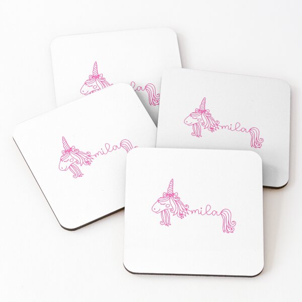 Item preview, Mila Pink Unicorn Personalized Girl Name designed and sold by JaneApril.