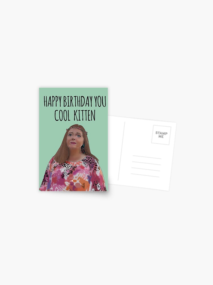 Carte Postale Joyeux Anniversaire Vous Chaton Cool Carte De Voeux Carole Baskin Par Kristen28 Redbubble