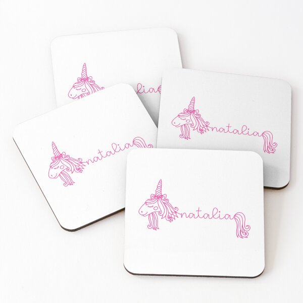 Item preview, Natalia Pink Unicorn Personalized Girl Name designed and sold by JaneApril.