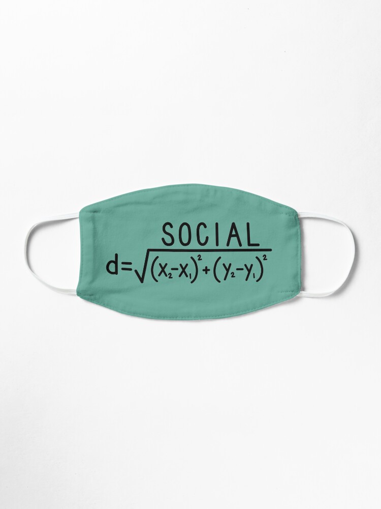 Alternate view of Social Distance (formula) Teal Mask