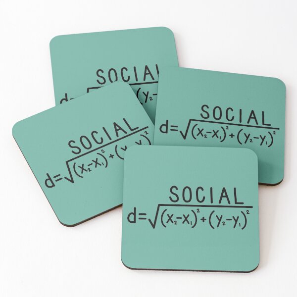 Item preview, Social Distance (formula) Teal designed and sold by carwalker13.