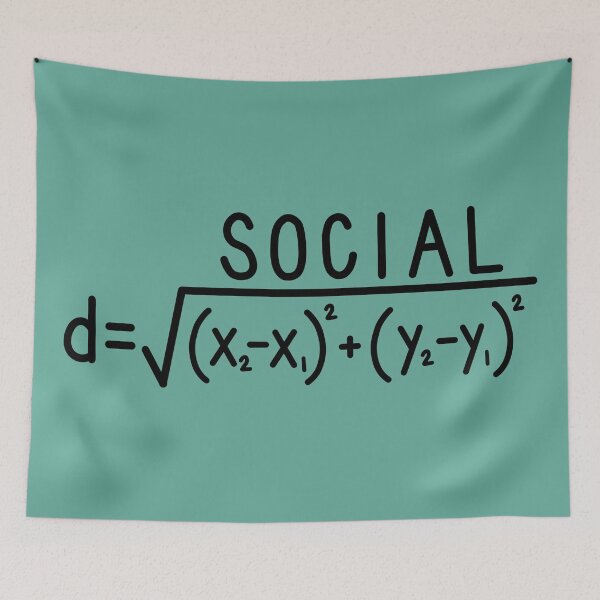 Item preview, Social Distance (formula) Teal designed and sold by carwalker13.