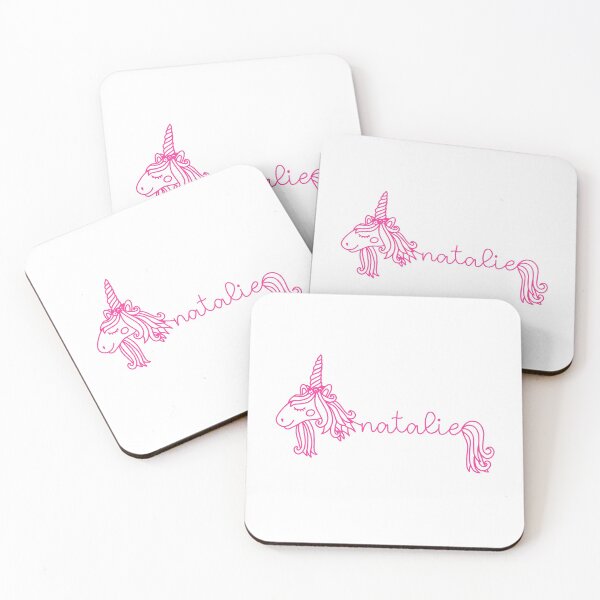 Item preview, Natalie Pink Unicorn Personalized Girl Name designed and sold by JaneApril.