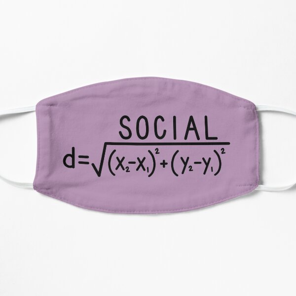 Social Distance (formula) Pink Mask