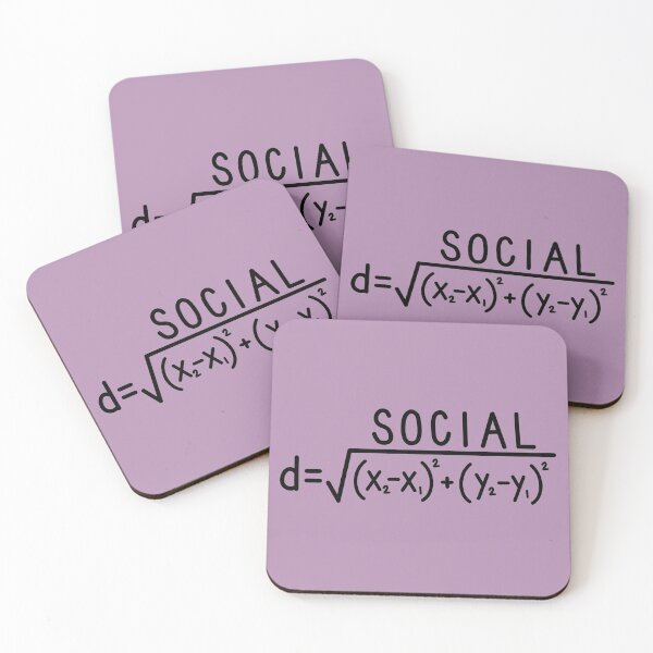 Item preview, Social Distance (formula) Pink designed and sold by carwalker13.