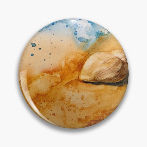 Item preview, Echoes of the shore:  A watercolour painting of a shell on the seashore designed and sold by Double Dutch Designs.