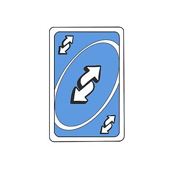 Blue Uno Reverse Card | Greeting Card