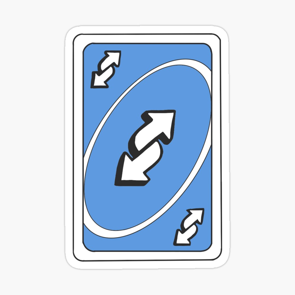 Blue Reverse Card Uno Sticker - Blue Reverse Card Uno Mattel163Games -  Discover & Share GIFs