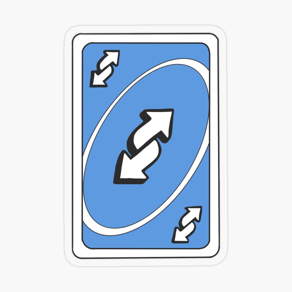 UNO Reverse card - Blue Greeting Card for Sale by crossesdesign