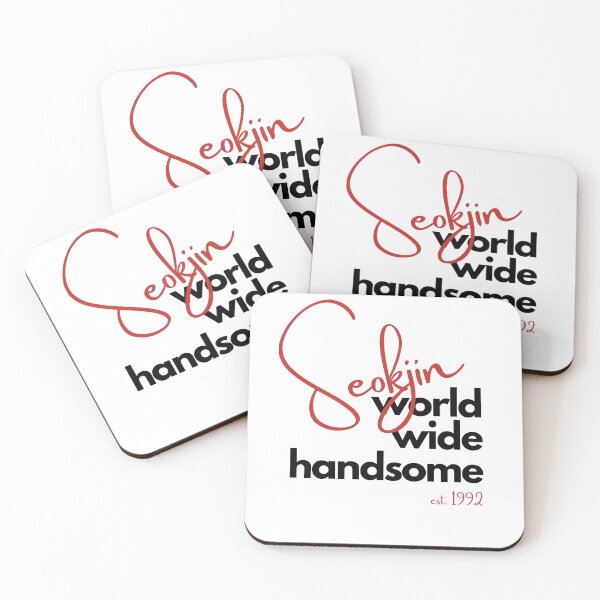 Item preview, BTS Jin Kim Seokjin World Wide Handsome Bias Design Black/Red designed and sold by haikustore.