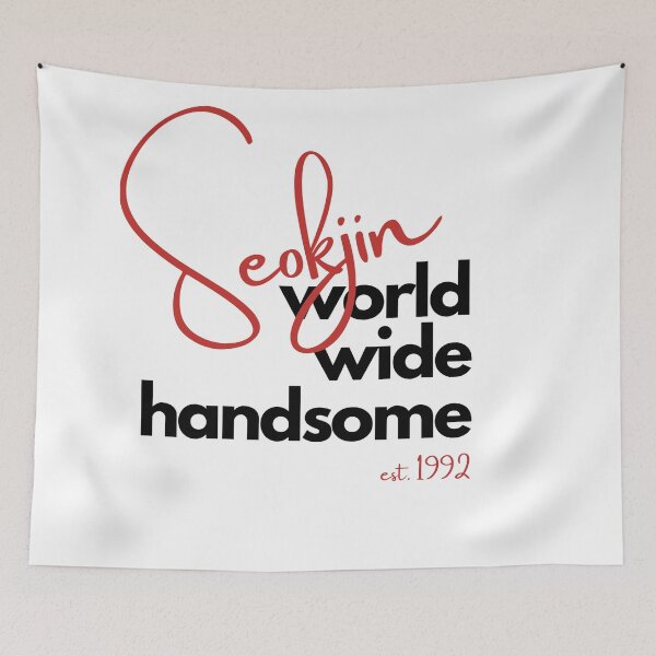 Item preview, BTS Jin Kim Seokjin World Wide Handsome Bias Design Black/Red designed and sold by haikustore.