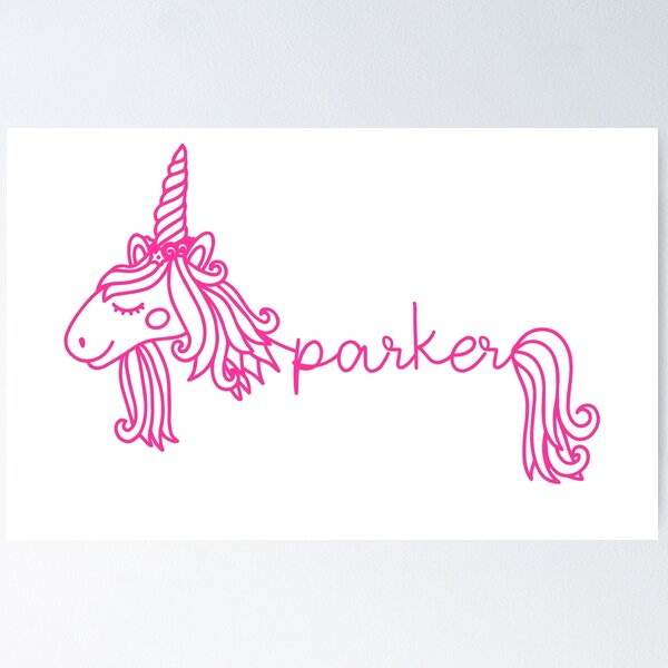 Item preview, Parker Pink Unicorn Personalized Girl Name designed and sold by JaneApril.