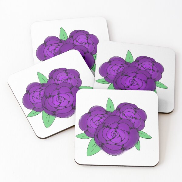 Aperçu de l'œuvre Fleurs pourpres créée et vendue par TQsPinsNThings.