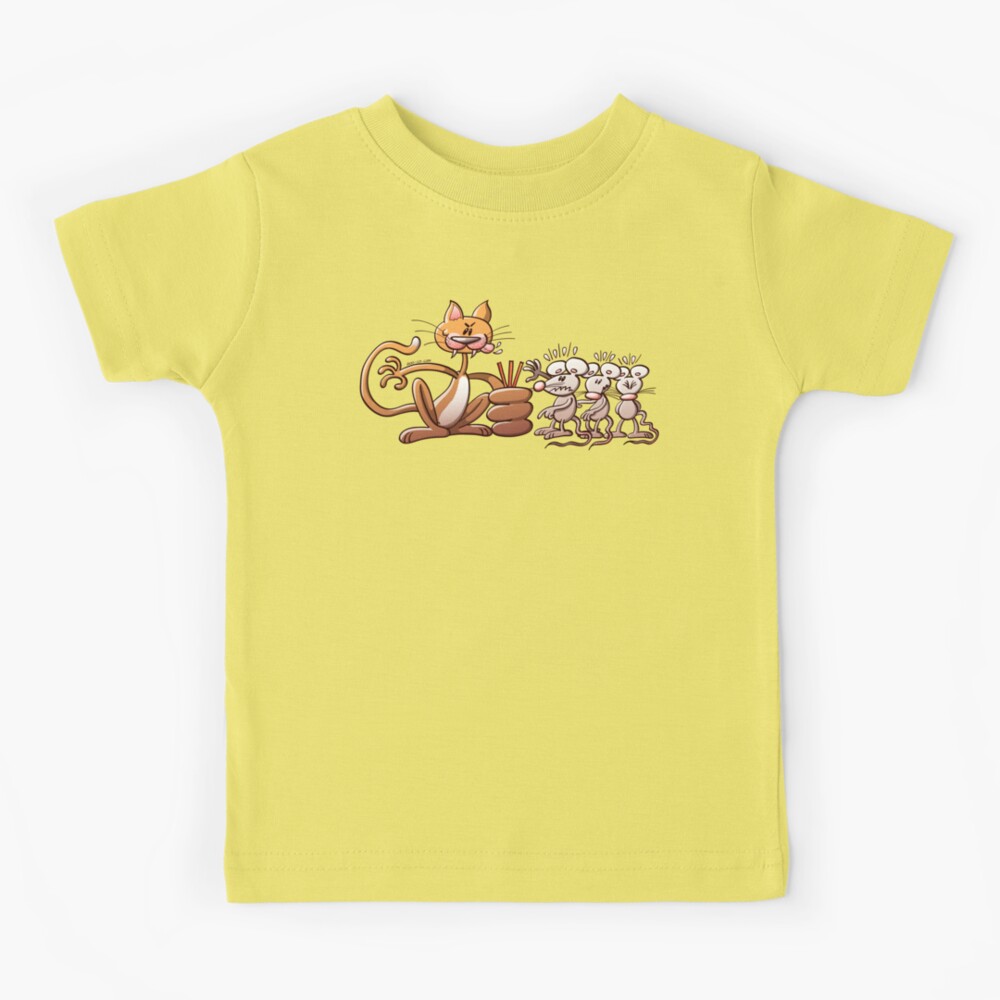 Cat Choosing A Mouse By Drawing The Short Straw Kids T Shirt By Zoo Co Redbubble