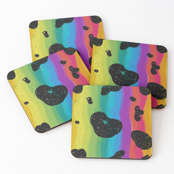 Item preview, Rainbow Glitter Cow Print Pattern designed and sold by RoserinArt.