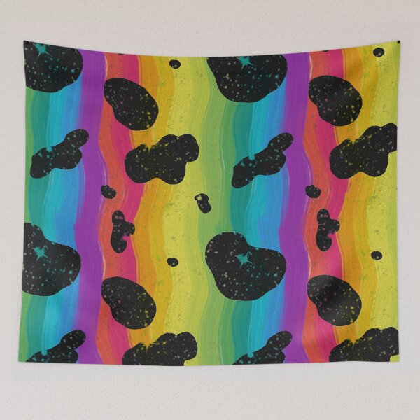 Item preview, Rainbow Glitter Cow Print Pattern designed and sold by RoserinArt.