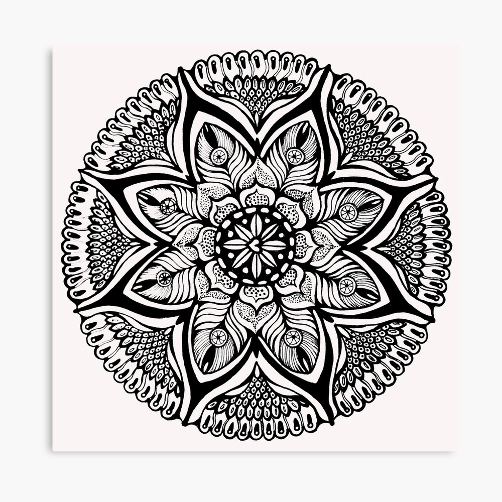black and white mandala hand draw ink and pen on textured paper photographic print by kanvisstyle redbubble black and white mandala hand draw ink and pen on textured paper photographic print by kanvisstyle redbubble