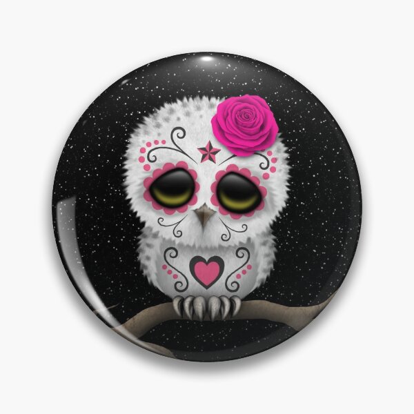 Item preview, Lindo día rosa de los muertos Sugar Skull Owl designed and sold by JeffBartels.