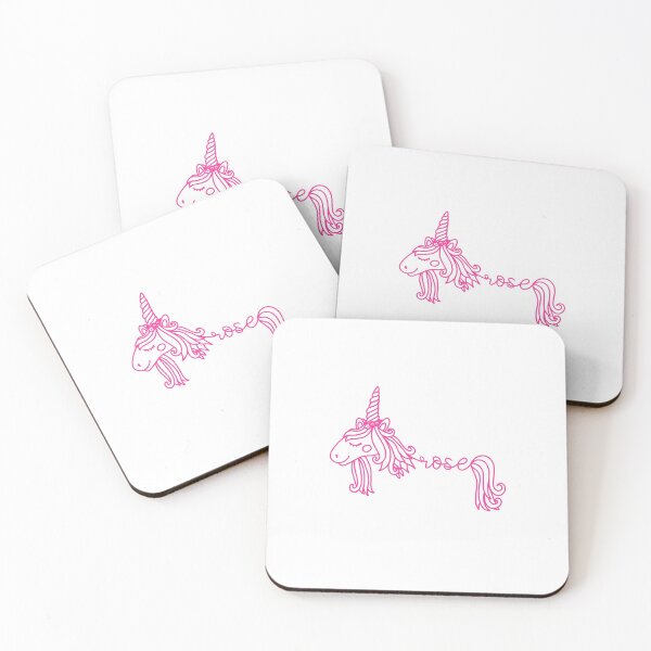 Item preview, Rose Pink Unicorn Personalized Girl Name designed and sold by JaneApril.