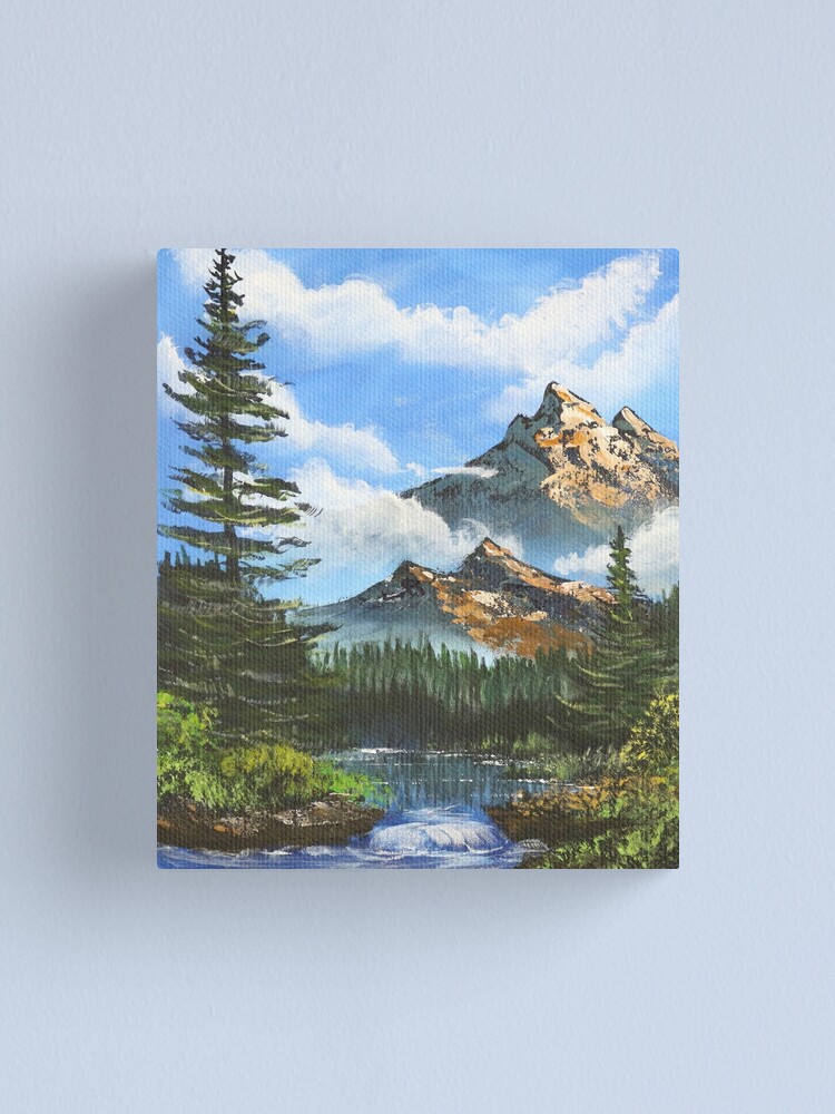 Bob Ross Portrait Fan Art, Acrylic Painting on Stretched Canvas