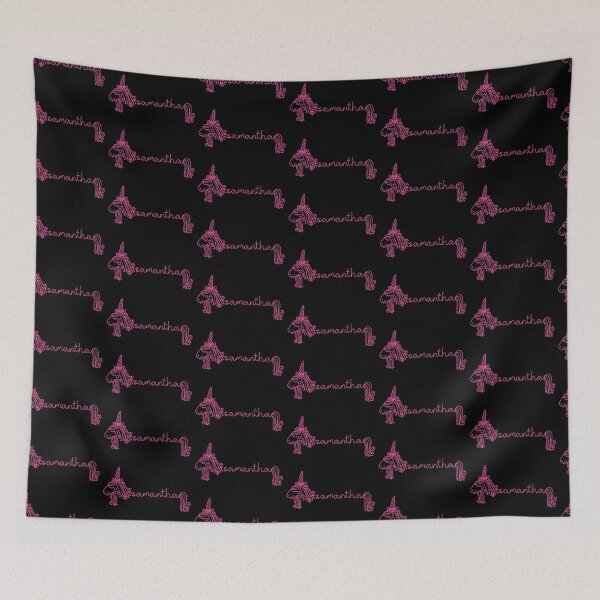 Item preview, Samantha Pink Unicorn Personalized Girl Name designed and sold by JaneApril.