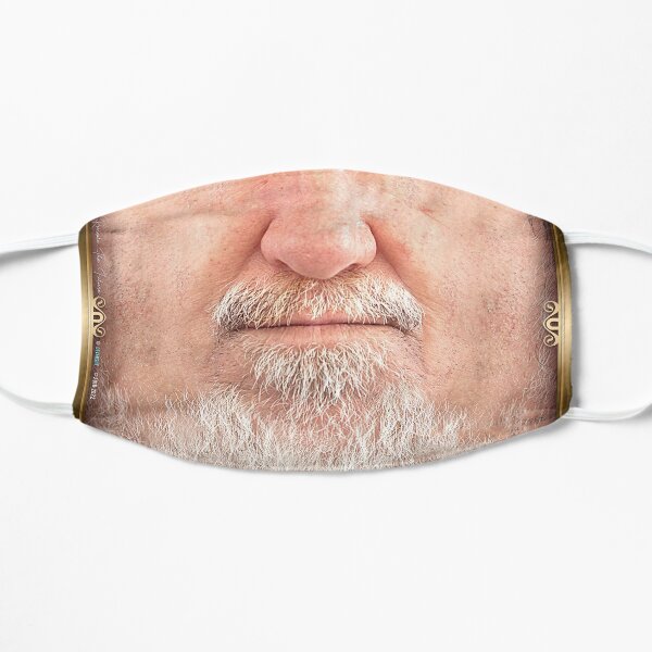 Mature White Male Face Mask, Grey Beard Selfie Mask, Realistic Face Mask, Mask