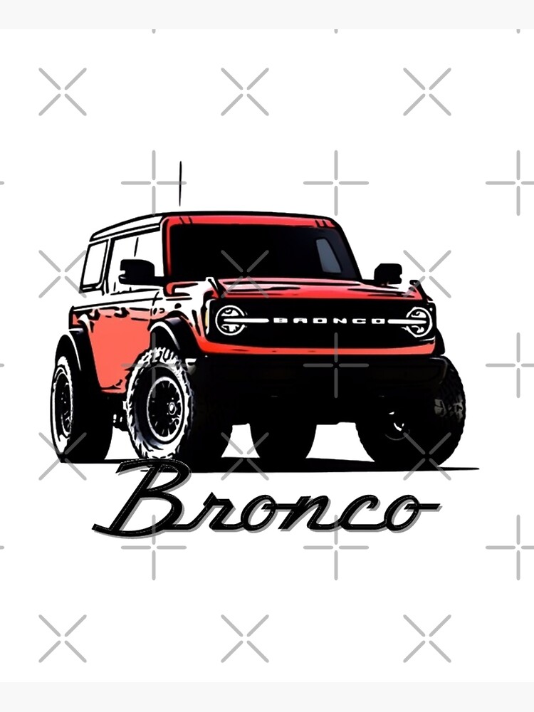Disover Red Ford Bronco vintage Canvas