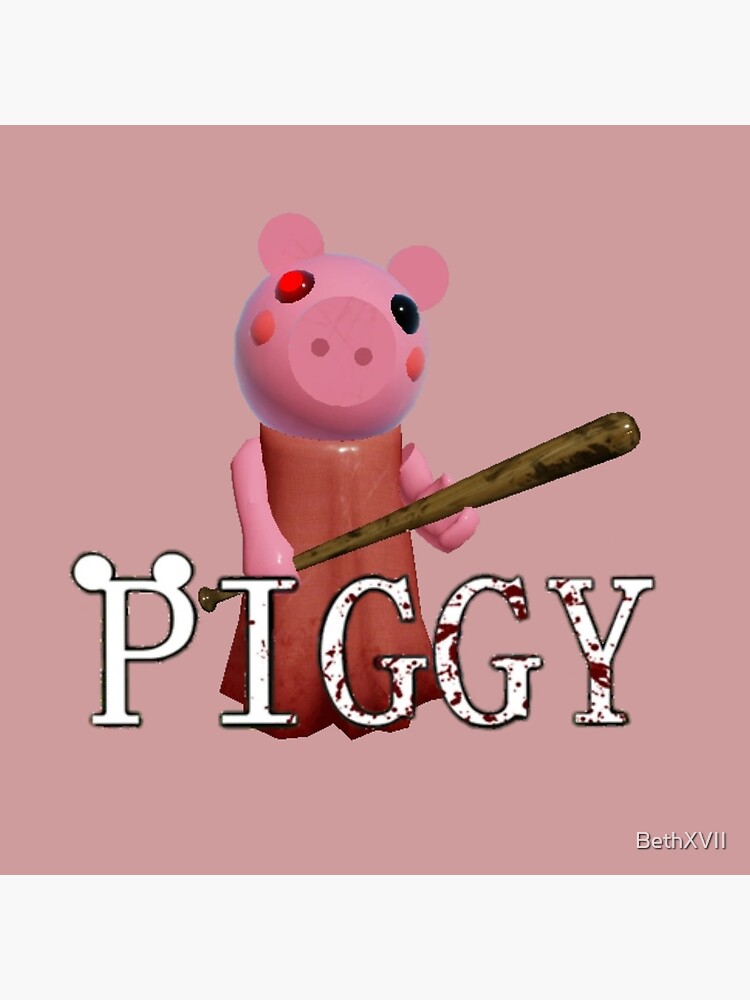 Piggy Roblox Game Greeting Card By Bethxvii Redbubble - peppa pig piggy roblox all skins