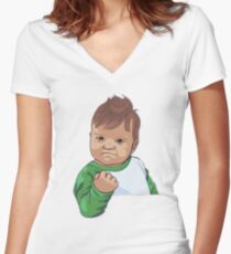 Success Kid Women's Fitted V-Neck T-Shirt