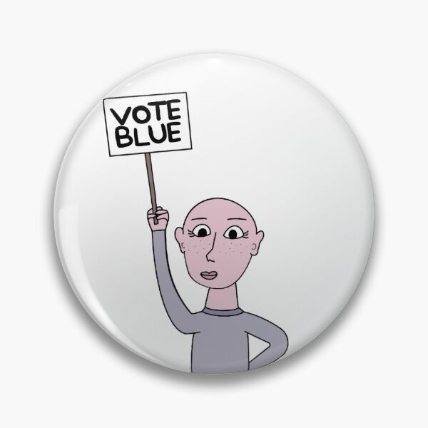 Item preview, Vote blue alien protestor designed and sold by freyanangle.