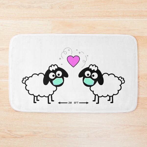 Item preview, LOVE WINS - Com’on Sheeple follow me - just not too close - cute & funny sheep medical mask pink heart art  designed and sold by originalsusie.