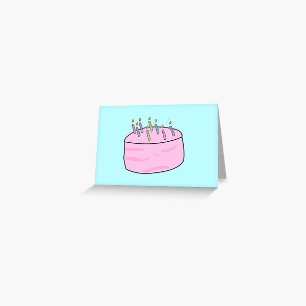 Vintage Birthday Cake Greeting Card