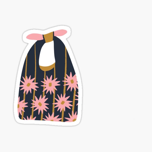 Stofftasche mit Blumen Sticker