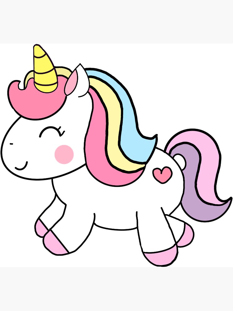 Cartoon unicorn  Magnet for Sale by stickerssbysyd