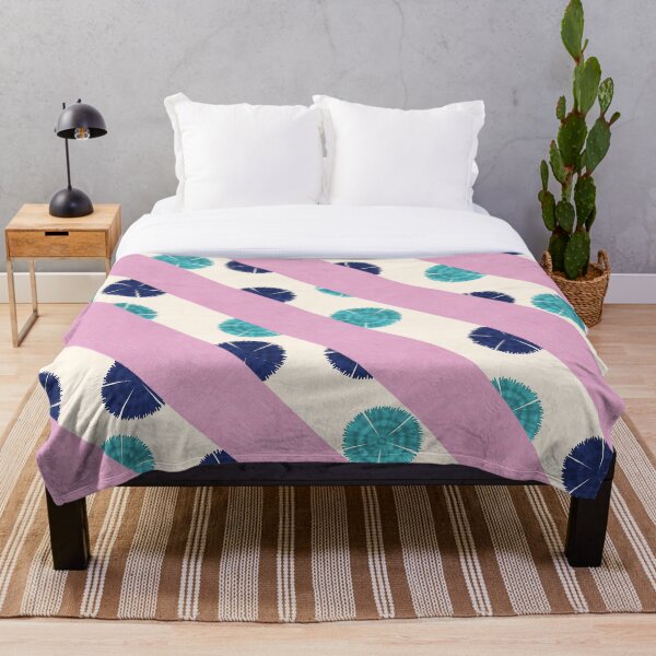 Item preview, Traditional Japanese Tie-dye Shibori Geometric Floral Nadeshiko Carnation Abstract Stripes Pattern in Pastel Cool Tones designed and sold by Charredsky.