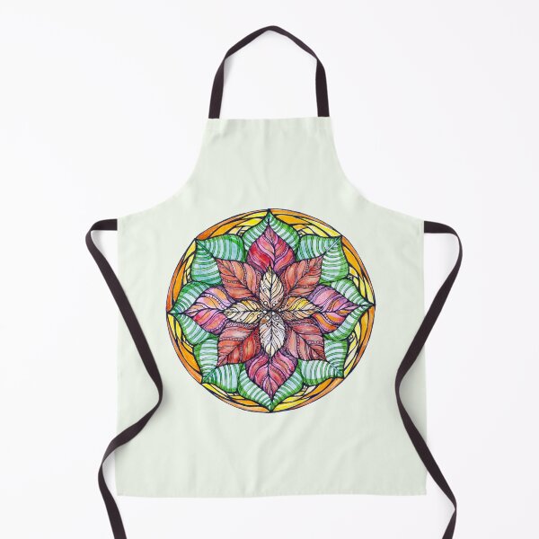 Item preview, Christmas mandala.Hand draw  ink and pen, Watercolor, on textured paper designed and sold by MandalaFlowerArt.