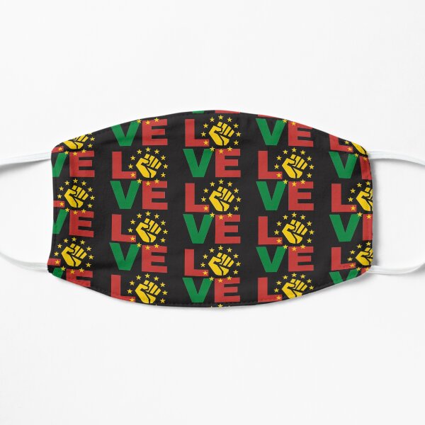 Love with yellow Black power fist Mask