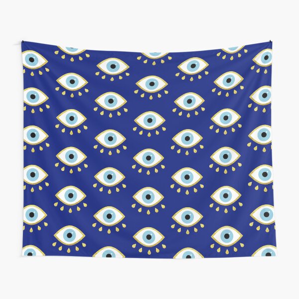 Talismán Ojo Turco Azul Mágico Tela decorativa