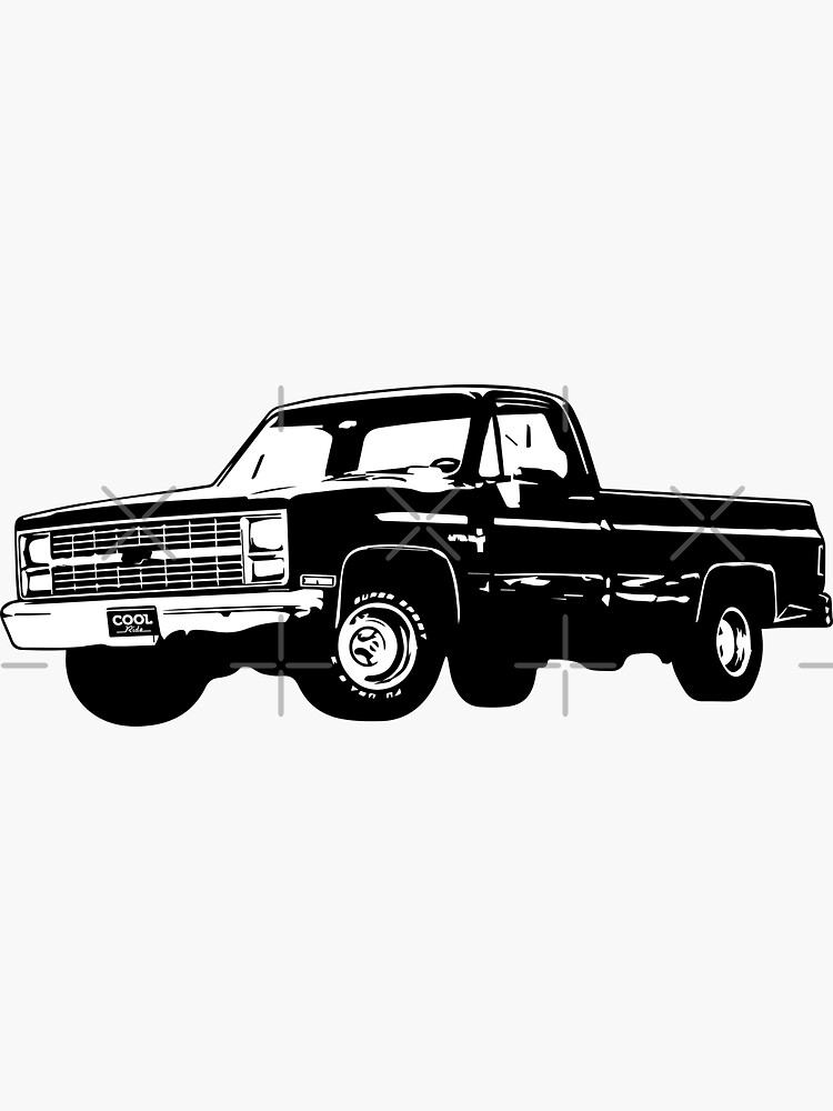 Thumbnail 3 of 3, Sticker, 80's C truck designed and sold by CoolRide.