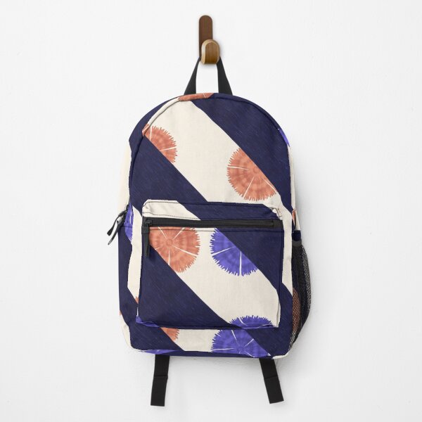 Item preview, Traditional Japanese Tie-dye Shibori Geometric Floral Nadeshiko Carnation Abstract Stripes Pattern in Navy Indigo designed and sold by Charredsky.