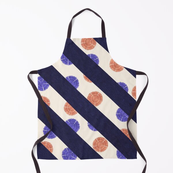 Item preview, Traditional Japanese Tie-dye Shibori Geometric Floral Nadeshiko Carnation Abstract Stripes Pattern in Navy Indigo designed and sold by Charredsky.